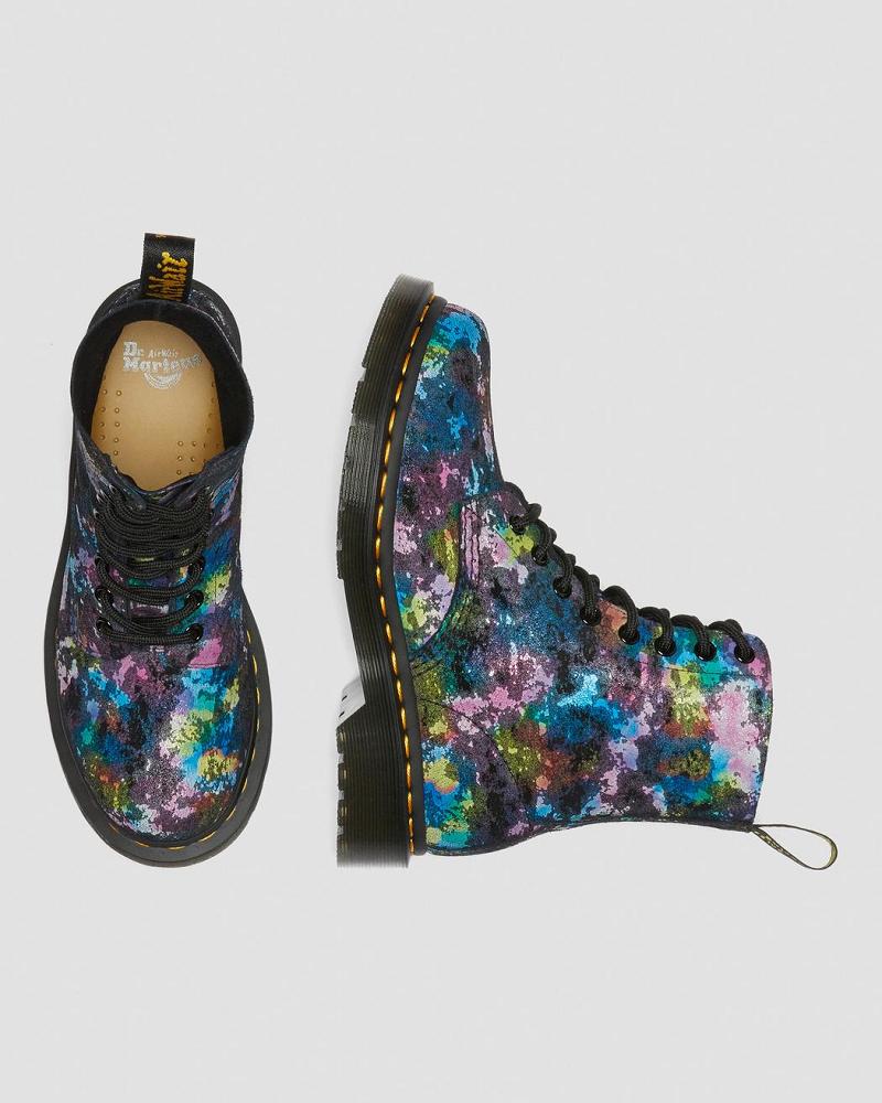 Dr Martens 1460 Pascal Confetti Semsket Skinn Snørestøvletter Dame Svarte | Norge 593KOR
